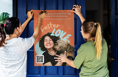 Foster Love for Paws of L.A. Rescue design graphic design poster social media