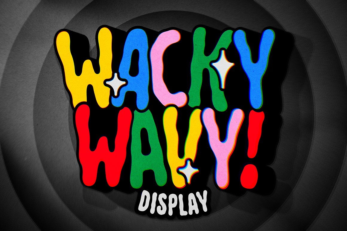 Wacky Wavy! A Wiggly Display Font app branding design graphic design illustration logo typography ui ux vector
