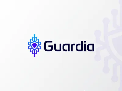 Guardia - Cyber Security Logo branding corporate company cyber logo cyber security logo hack logo logo logo design protect logo security logo security symbol tech logo vpn logo