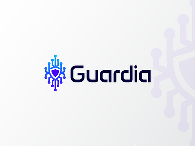 Guardia - Cyber Security Logo branding corporate company cyber logo cyber security logo hack logo logo logo design protect logo security logo security symbol tech logo vpn logo