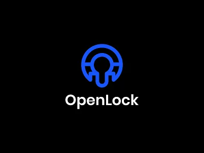 OpenLock Logo best logo brand identity branding cyber logo cybersecurity logo graphic design guard logo illustration lock logo logo design logo mark logotype minimal logo modern logo open lock logo protect logo security logo startup logo tech vpn