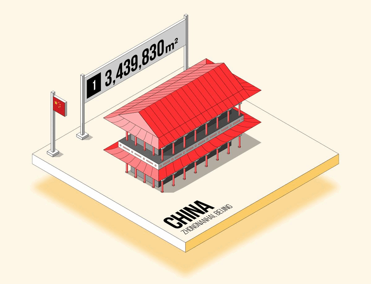 The Top 25 Largest Presidential Palaces axonometric design house icon illustration infographic isometric palace residence vector