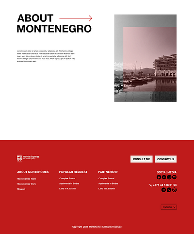 Website Monte.homes in Swiss style design ui ux