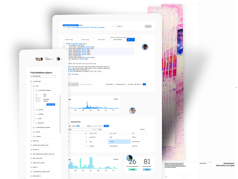 UI styles ❄️ Snowflake UI redesign & rebranding web design