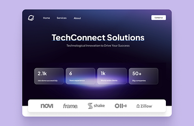 Tech Company: Landing Page UI/UX branding landing page ui web design