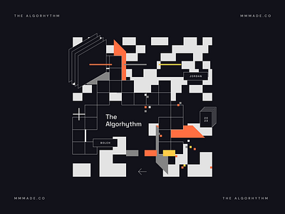 The Algorithm abstract album art album cover flat geometry illustration pattern retrofuturism