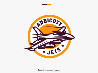 ADDICOTT JETS aircraft badass custom logo design graphic design illustration illustrator jets logo logo design logo maker mascot mascot logo noviangraphic vector