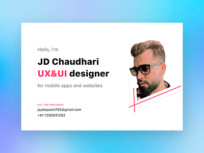 UX/UI Designer Profile android app apps apps design design freelancer logo social ui uiux