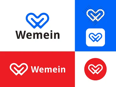 W Modern Letter Branding brand identity Logo Design app icon apps blue branding design graphic design icon logo logo design logodesign logos logotype motion graphics red software vector w design w letter w logo w modern