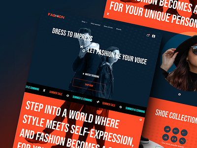 E-commerce website branding design e commerece fashion fashion website landing page logo ui website