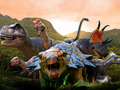 The Dinosaur Company animatronics dinosaurs graphics design photoshop print collaterals responsive website web design web development wordpress