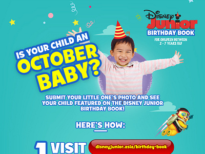 Disney Junior Birthday Book children digital disney graphics design layout marketing print social media