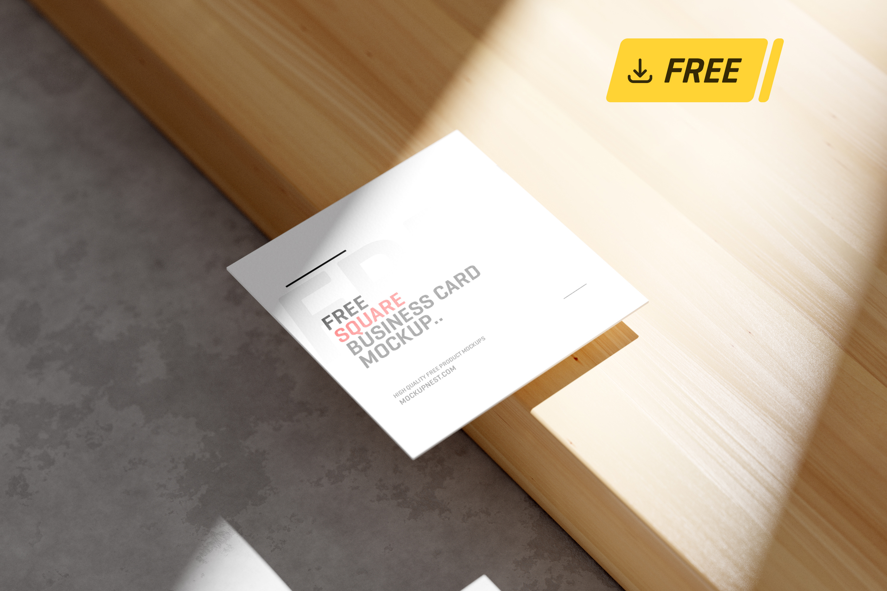 Free Square Business Card Mockup free design free mockup free mockups free psd square business card mockup square card