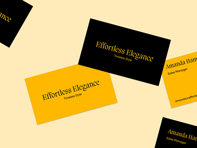Effortless Elegance business cards branding design graphic design illustration logo typography vector