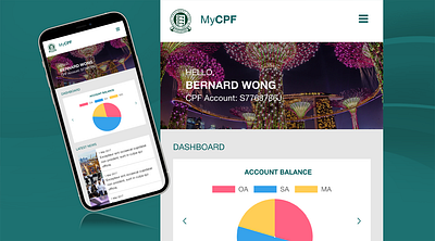 MyCPF government investment mobile app product design retirement retirement palnning singapore uiux user experience user interface