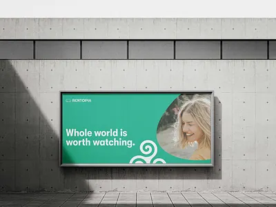 Rentopia Branding banner billboard brand branding car car rent concept design identity logo logotype monogram rent travel travelling