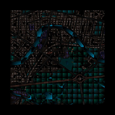 Pixel Map cartographicdesign cartography design digitalart illustration map mapdesign maps pixels