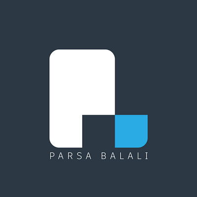 Parsa Balali Brand Logo Dark BG branding design graphic design illustration logo typography