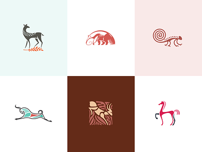 Animal Logos adobe adobe illustrator animal anteater antelope branding deer design elegant graphic design horse illustration logo minimalist monkey vector