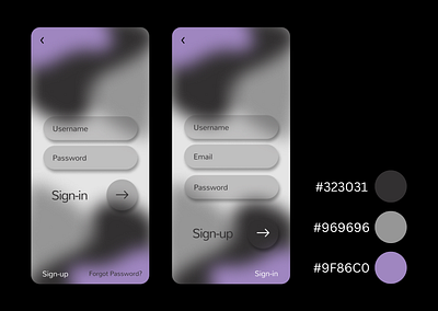 Glass Morphism Signup Sign-in blur cool design glass morphism login signin signup ui ux