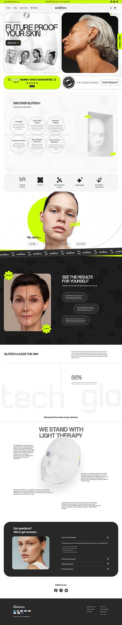 LED ESTHETICS Web Look app branding design graphic design illustration ui ux