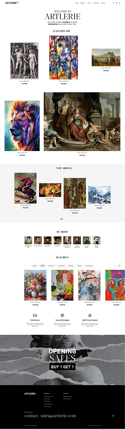 ARTLERIE Web Look app branding design graphic design illustration ui ux