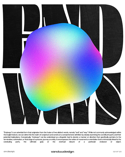 ENDWAYS banner creative design graphic design minimal poster