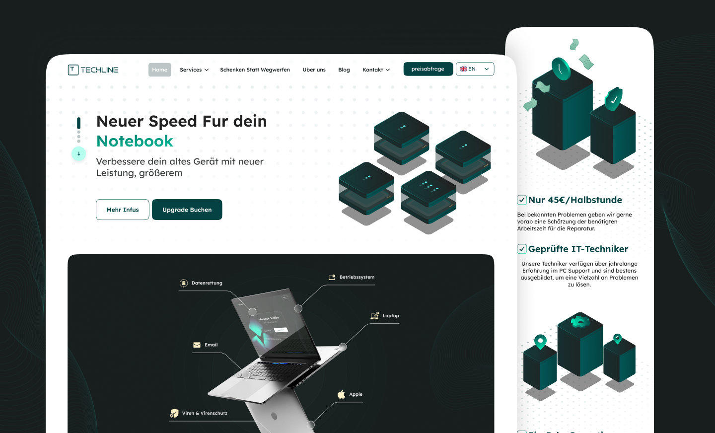 Laptop & PC services website 3d design 3d icon 3d ui 3d website design beautifull web design design green design green landing page landing page landing page design laptop service landing page laptop service ui laptop service website design laptop website design pc landing page pc website design service landing page technology landing page ui desin website design