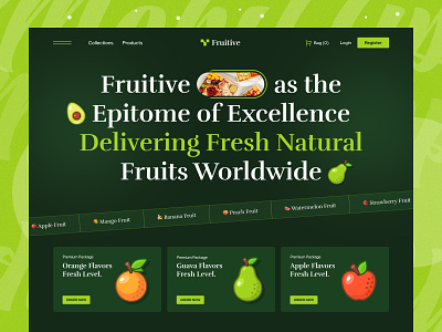 Fruitive — Web UI UX Design design fruit fruit web design graphic design landing page modern design ui ui ux uidesign ux web web design website