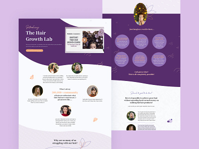 The Hair Growth Lab beauty design hair hair products homepage interface landing page ui ux ui design web design women