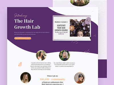 The Hair Growth Lab beauty design hair hair products homepage interface landing page modern ui ux ui design web design women