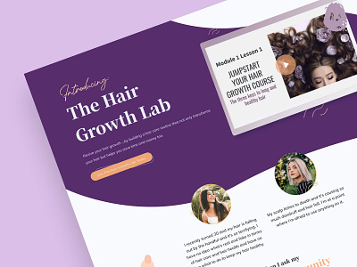 The Hair Growth Lab beauty design hair hair products homepage interface landing page modern ui ux ui design web design women