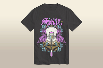 Nashville city custom custom t shirt design music nashville shirt typography usa vector