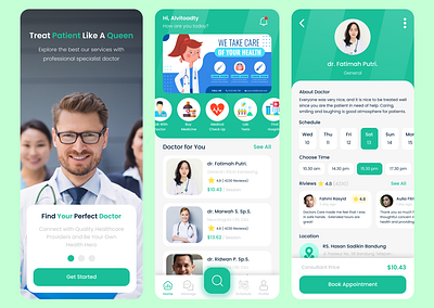 Mobile Doctor Appointment UI Design appointment docto app doctor doctor website figma flutter graphic design mobile mobile ui ui user interface