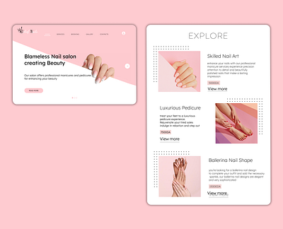 Sample Nail bolish website bolish nails website branding graphic design ui website