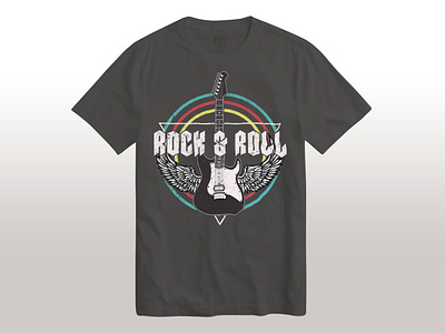 Rock & roll custom custom t shirt design merica retro rockroll shirt typography usa vector vintage wavy