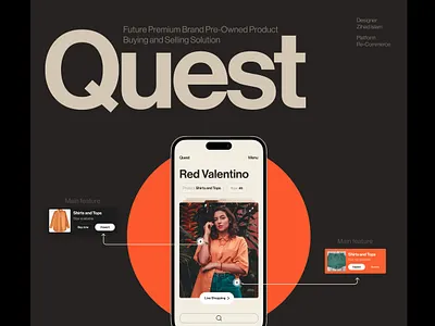 Quest case study branding clean design ecommerce re commerce shop ui user experience ux zihad