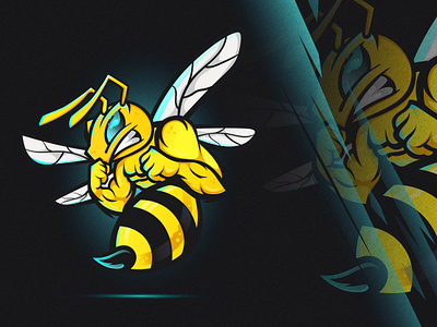 BeeFight Mascot Logo gaming logo
