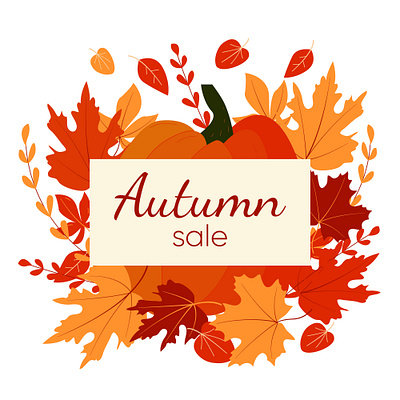 Autumn sale banner autumn autumn sale design graphic design illustration illustrator sale sale banner sale poster season sale vector