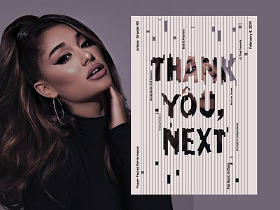 Typography Poster Design : BuiLD 2.0 Day - 18/90 ariana grande graphic design music album cover poster design thank you next typographic poster typography ui design ux design