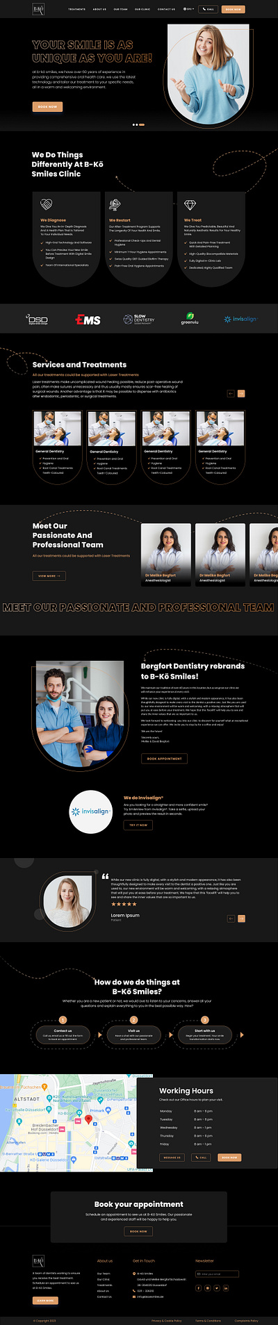 Dentist Website Design saas ui ux website