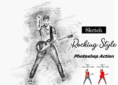 Sketch Rocking Style Photoshop Action photoshop tutorial