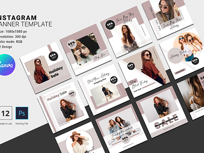 Instagram Promotional Template advertising big sale discount offer fashion promotion fashion sale instagram ad instagram banner instagram post marketing product promotion social media