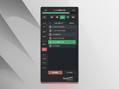 Drummers Playtoy app application audio audio player audio plugin audio plugin design audio plugin ui dark ui gui design interface mobile music app music player sample player song player sound ui ux vst vst plugin