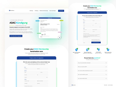 Termination Form Landing page landing page landing page design logo page design termination website ui ui design uiux design ux website design website redesign