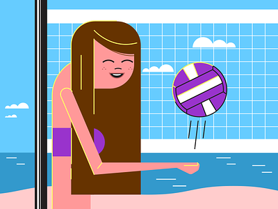 Beach Volleyball illustraion illustration illustration art illustration digital illustrations minimalist seattle