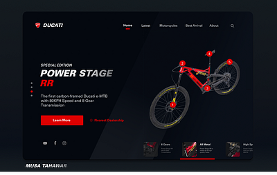 Ducati UI Design 3d animation app branding design graphic design illustration logo typography ui ux vector