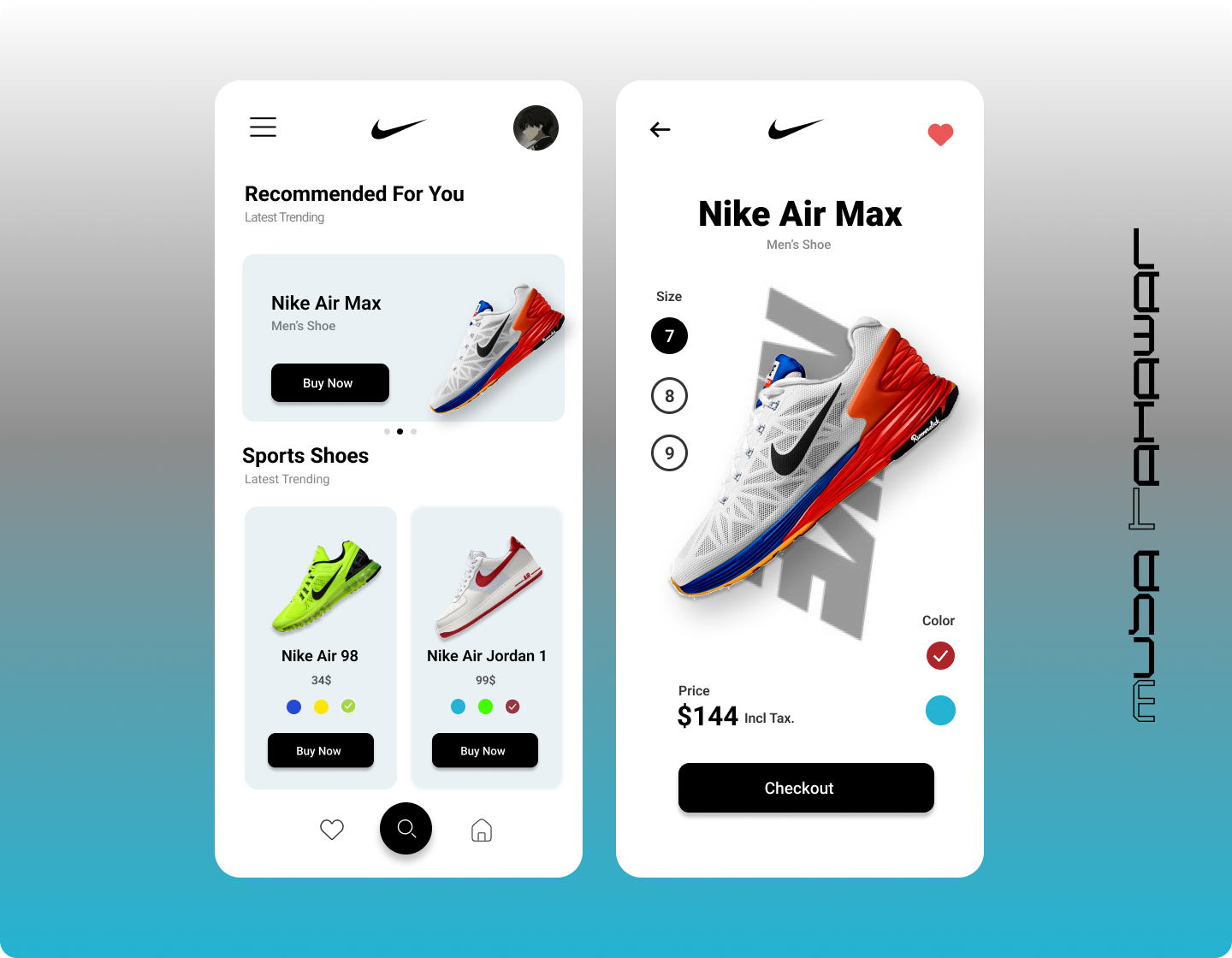 Nike App UI Design by Musa Tahawar on Dribbble