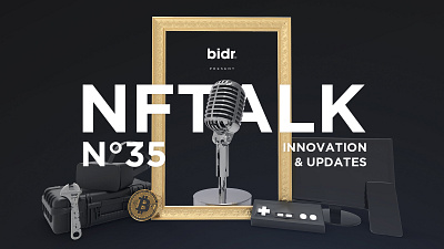 Bidr - NFTALK 3d animation black blockchain branding contrast design graphic design logo marketing motion graphics rendering typography