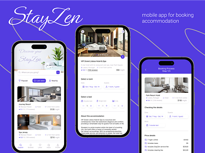 StayZen app branding design figma logo mobile mobileapp ui ux webdesign